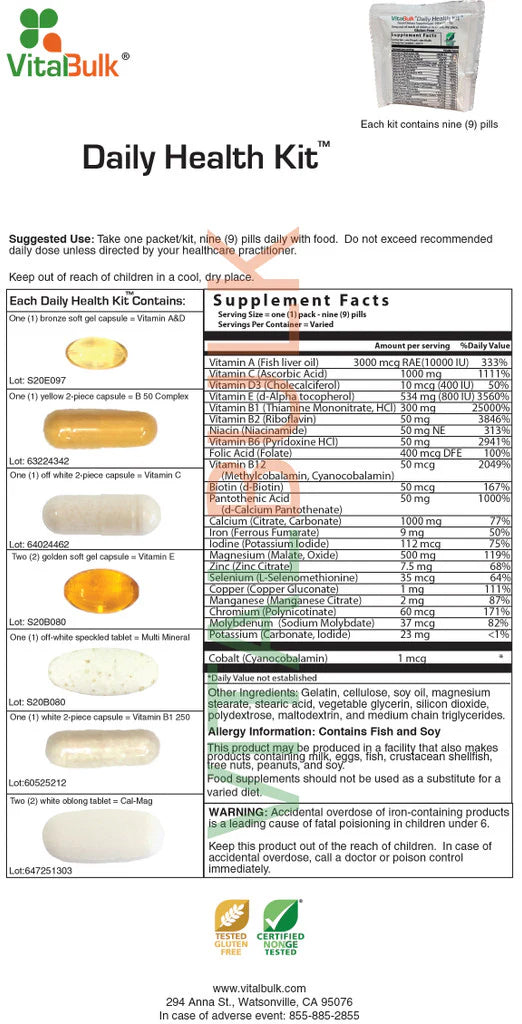 Daily Health Kit - Individual Packets