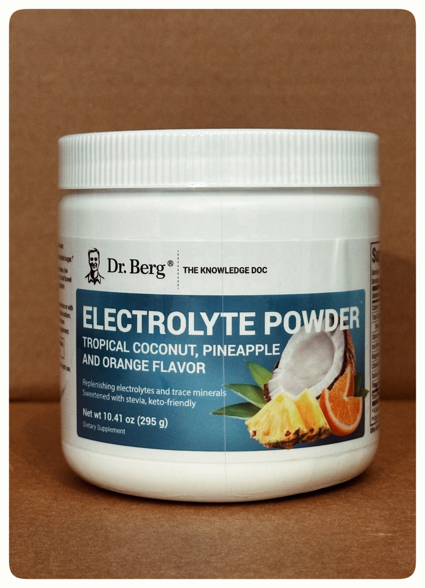 Dr. Berg Electrolyte Powder - Tropical Coconut, Pineapple & Orange. 295gm