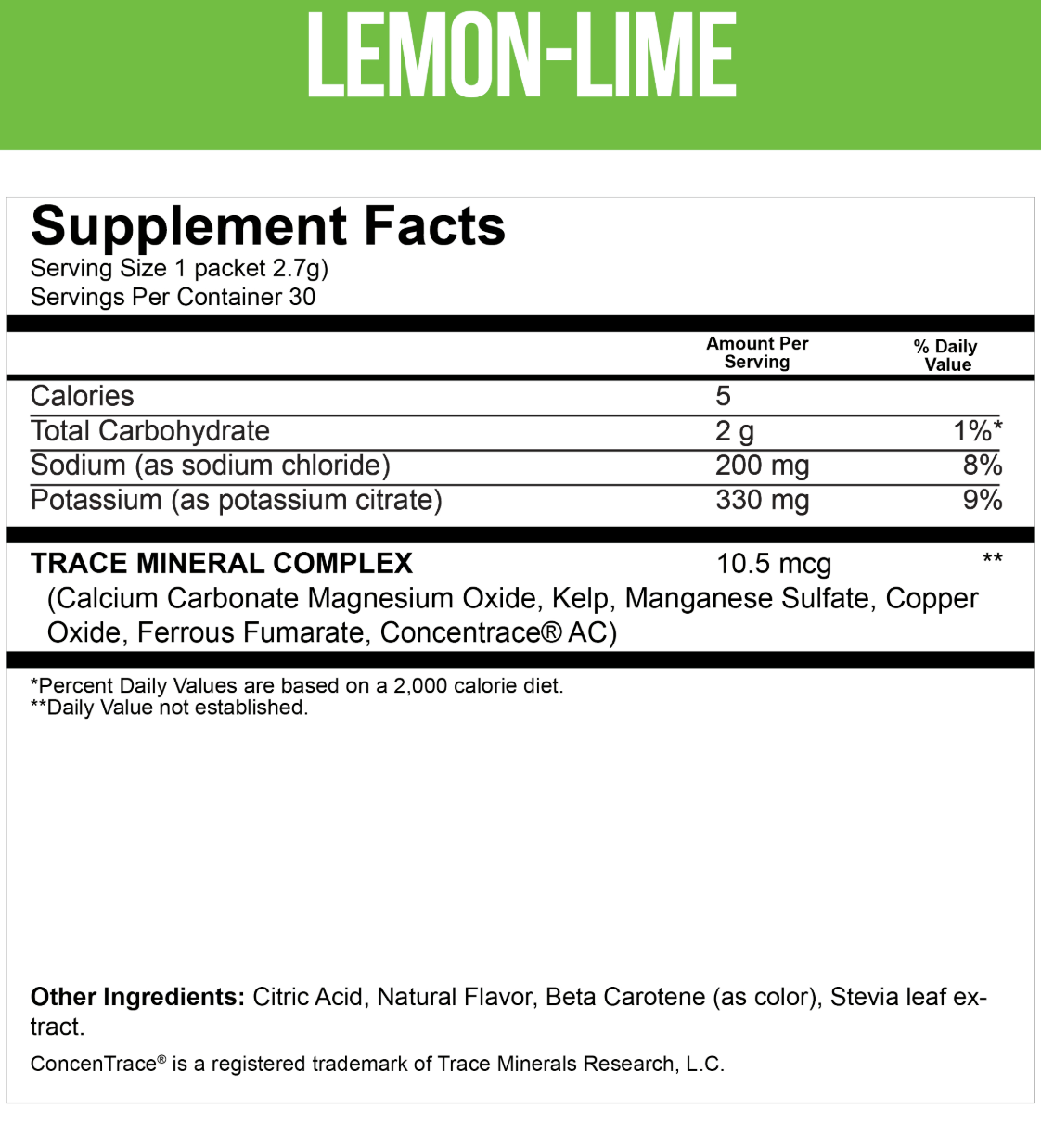 Dr. Price Electrolyte Mix - Lemon Lime 30 Sachets