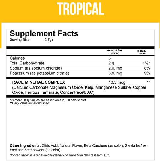 Dr. Price Electrolyte Mix - Tropical Tub. 90 Servings