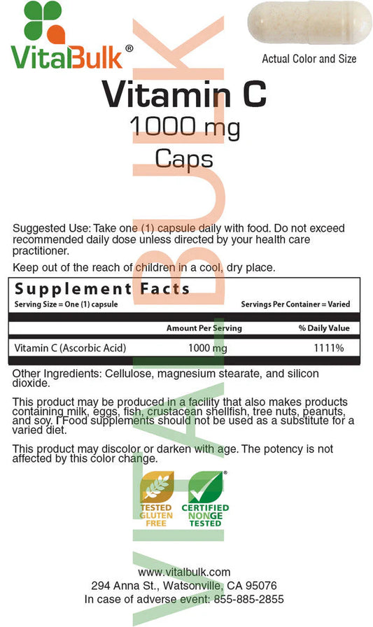 Vitamin C 1000 mg - 250 Count