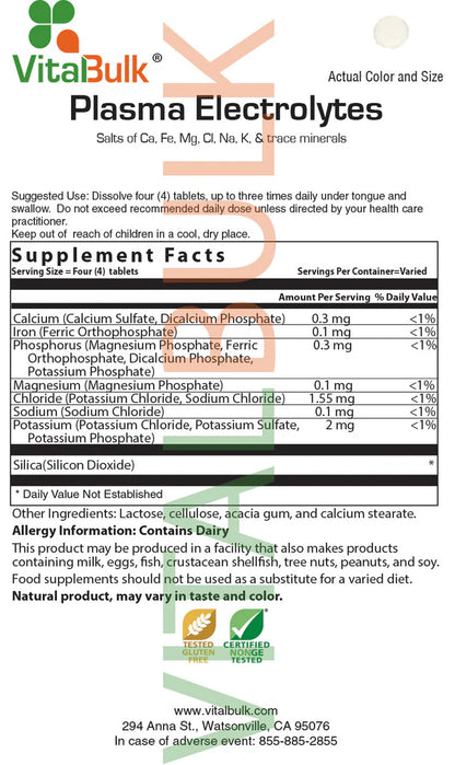 Plasma Electrolytes - 113 gm (4oz) Bag