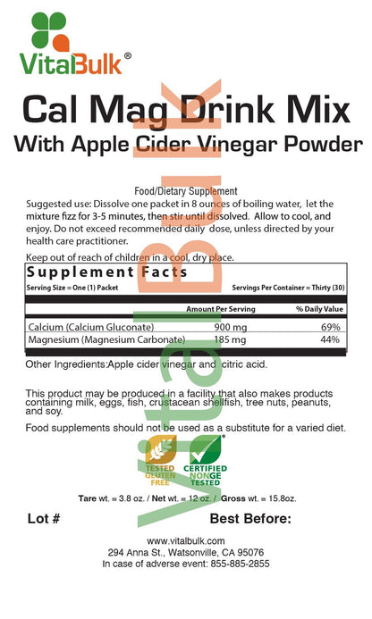CalMag Drink Mix with Apple Cider Vinegar Powder