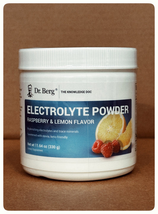 Dr. Berg Electrolyte Powder - Raspberry & Lemon. 330g