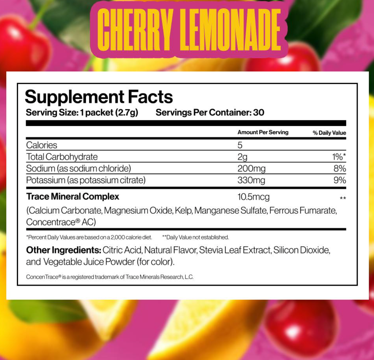 Dr Price Electrolyte Mix - Cherry Lemonade 30 Packets