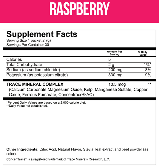 Dr. Price Raspberry Electrolyte Powder - Box 30 Sachets