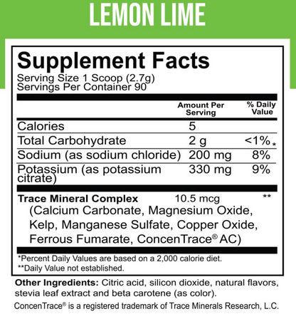 Dr. Price Electrolyte Mix -- Lemon Lime Tub. 90 Servings