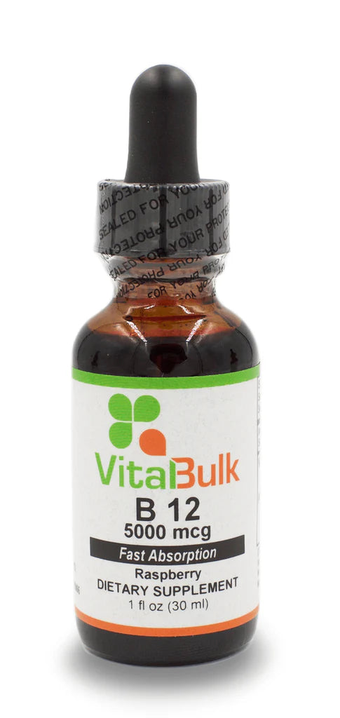 B-12 Drops 5,000 mcg Raspberry Flavour - 30ml. Bottle